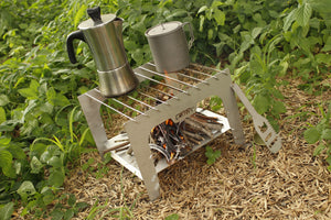 Microgrill: Asador Portátil de Acero Inoxidable para Camping