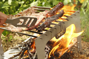 Microgrill: Asador Portátil de Acero Inoxidable para Camping